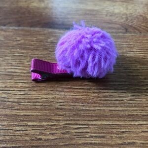 purple fuzzy clip